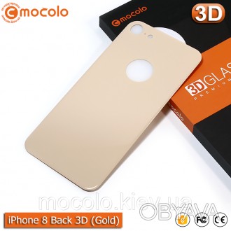 Защитное 3D стекло Mocolo 9H для задней крышки iPhone 8 на весь экран (Gold).
 
. . фото 1