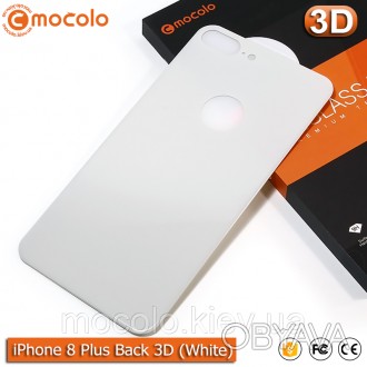 Захисне 3D скло Mocolo 9H для задньої кришки iPhone 8 Plus на весь екран (White). . фото 1