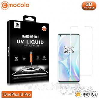 Защитное 3D Nano Optics UV Liquid Tempered Glass стекло Mocolo для OnePlus 8 Pro. . фото 1