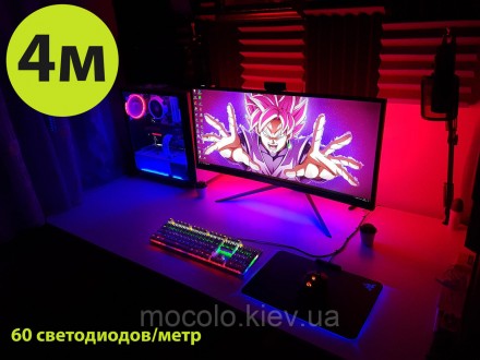 4 метра Адаптивна підсвічування Ambilight на 60 діодів/метр для Android-TV і ПК. Київ. фото 1 4 метра Адаптивна підсвічування Ambilight на 60 діодів/метр для Android-TV і ПК. Київ. фото 1