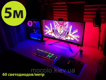 5 метрів Адаптивна підсвічування Ambilight на 60 діодів/метр для Android-TV і ПК. Київ. фото 1 5 метрів Адаптивна підсвічування Ambilight на 60 діодів/метр для Android-TV і ПК. Київ. фото 1