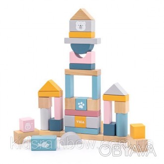 Діти складуть свій перший будиночок, замок, робота або ракету з кубиками від Vig. . фото 1