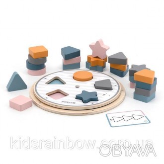 Дерев'яна гра-сортер Viga Toys PolarB Фігури створена для вивчення форм і кольор. . фото 1