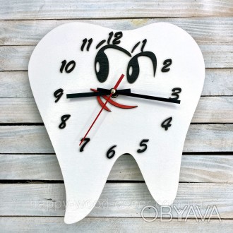 Часы отлично подойдут в интерьер стоматологической клиники.
Часы выполнены из фа. . фото 1