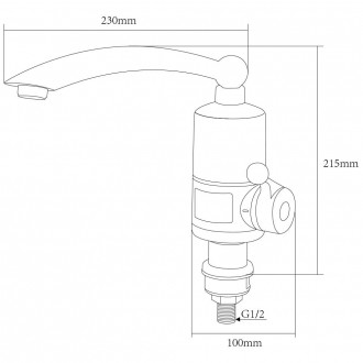 
 Кран-водонагреватель проточный NZ 3.0кВт 0,4-5бар для кухни гусак прямой на га. . фото 4