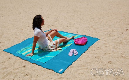 Пляжный коврик с функцией Антипесок Sand Free Mat компактный и легкий, он не зай. . фото 1