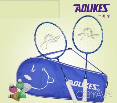 Набор для бадминтона "AOLIKES" состоит из 2 ракеток, и специальной сумки - чехла. . фото 1