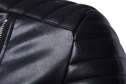 Косуха байкерская мото куртка мужская AOWOF
Черная куртка в байкерском стиле с п. . фото 8