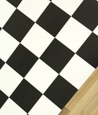 Чорно білий лінолеум шахова дошка.
Основа повстяна і спінена.
Товщина 2,5 мм і 2. . фото 5