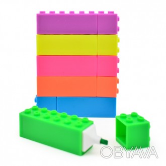 Набор маркеров текстовыделитель "Лего" 6цв ST00751. . фото 1