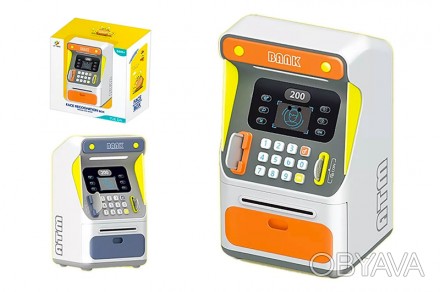Копилка сейф банкомат на батарейках 7012A 
размер коробки- 28*17*30с м.
 
. . фото 1