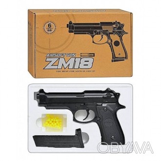 Игрушечный пистолет ZM18
Игрушечный пистолет CYMA ZM18 в металлическом корпусе с. . фото 1
