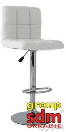  Высокий барный стул, материал экокожа, металлическая основа с хромом, с подножк. . фото 1