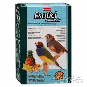 Повседневный корм Padovan GrandMix Esotici для экзотических птиц, 400 г Padovan . . фото 1