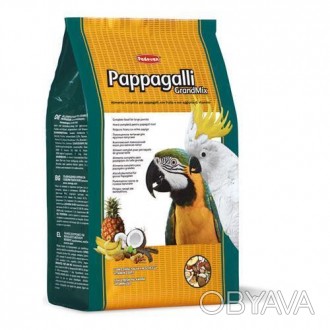 Повседневный корм Padovan GrandMix Pappagalli для крупных попугаев, 2 кг Повседн. . фото 1