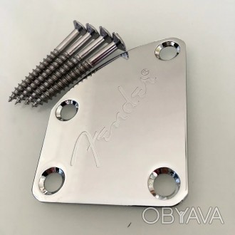 Крепление для грифа некплейт neckplate электрогитары бас-гитары Fender Stratocas. . фото 1