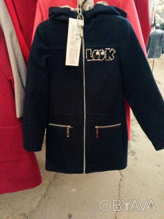Красивое пальто для девочки,ткань - кашемир, есть капюшон, подкладка - полиэстер. . фото 1