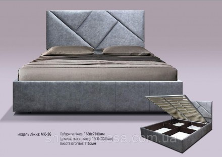 Цена за кровать указана в 4 категории ткани и в размере 160х200см с подьемным ме. . фото 2