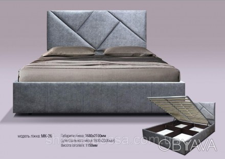 Цена за кровать указана в 4 категории ткани и в размере 160х200см с подьемным ме. . фото 1