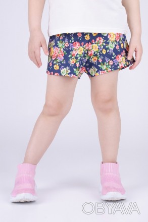 Красивые летние шорты для девочки в цветочек.
Размеры: 92,98,104,110,116. 
На са. . фото 1