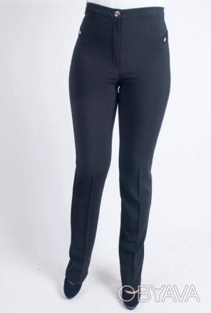 Жіночі завужені брюки зі стрілками. Тканина - анжеліка. Кольори чорний, синій. 
. . фото 1