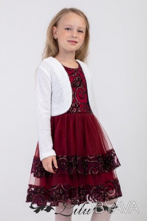 Нарядное детское платье с белым болеро
Размеры: 110, 116, 122, 128. Наличие расц. . фото 1