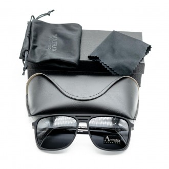  Поляризационные очки с черной матовой оправой и боковыми шторками - идеальное с. . фото 8