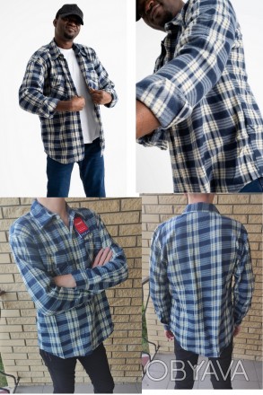 Рубашка мужская байковая теплая, есть большие размеры, плотная высокого качества. . фото 1