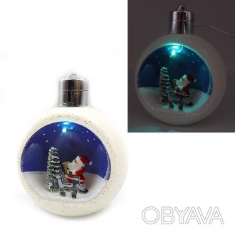  Товар на сайте >>>Елочный шар LED 3D картинка "Рождественский" 12х9,5х7см, 1шт/. . фото 1