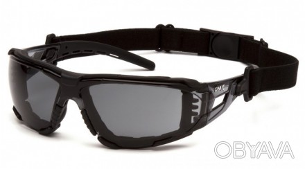 Защитные очки FYXATE от Pyramex (США) цвет линз серый; материал линз поликарбона. . фото 1