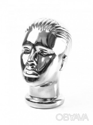 Манекен объемный голова женская с лицом металлизированная
Изготовлен из полиэтил. . фото 1