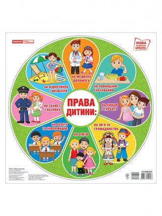 Плакат Права дитини Квіточка (Укр) РАНОК 15104232У (4823076149208) (436727). Прилуки. фото 1 Плакат Права дитини Квіточка (Укр) РАНОК 15104232У (4823076149208) (436727). Прилуки. фото 1