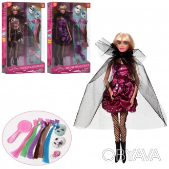 Кукла DEFA 8398-BF шарнирная, 29см, маски, расческа, аксессуары,3вида,в кор-ке, . . фото 1