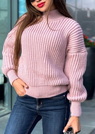 Женский теплый свитер крупной вязки, кофта вязаная oversize, однотонный свободно. Киев. фото 1 Женский теплый свитер крупной вязки, кофта вязаная oversize, однотонный свободно. Киев. фото 1