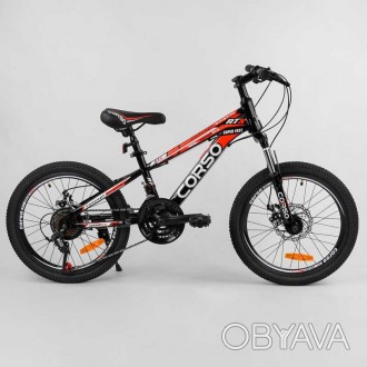 
 
Велосипед спортивный CORSO 20 дюймов, рама металл 11; 21 скорость; красный
 
. . фото 1