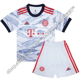 Детская футбольная форма Бавария Мюнхен 2021-2022 резервная Adidas домашняя. Куп. . фото 2