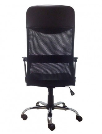 Офисное кресло, высокая спинка, материал сетка, подголовник с кожзамом, поролон . . фото 4