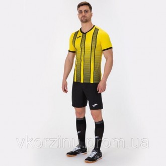 РАЗМЕРЫ В НАЛИЧИИ: [ L | XL | M ] Футболка Joma TIGER II 101464.901 желто-черная. . фото 7