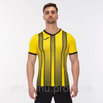 РАЗМЕРЫ В НАЛИЧИИ: [ L | XL | M ] Футболка Joma TIGER II 101464.901 желто-черная. . фото 3