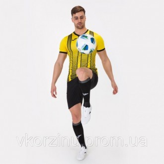 РАЗМЕРЫ В НАЛИЧИИ: [ L | XL | M ] Футболка Joma TIGER II 101464.901 желто-черная. . фото 6