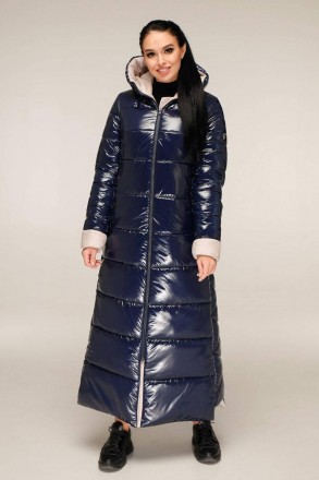 Пуховик женский зимний, выполнен из плащевой ткани, полуприлегающего силуэта с в. . фото 2