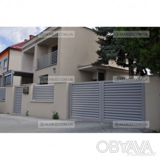 Распашные ворота жалюзи из ламелей Р20