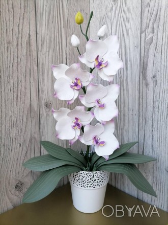 Светильник настольный орхидея. Ручная работа. Материал : фоамиран, изолон. В ком. . фото 1