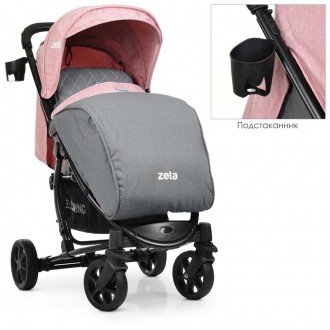 Коляска детская ME 1011L ZETA Pale Pink ТИП: прогулочная коляска-книжка; всесезо. . фото 4