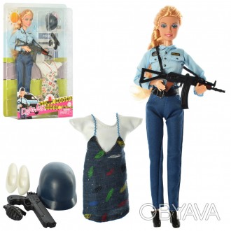 Кукла с нарядом DEFA 8388-BF (24шт) шарнирн, 29см, полиция, платье, 2вида, в кор. . фото 1