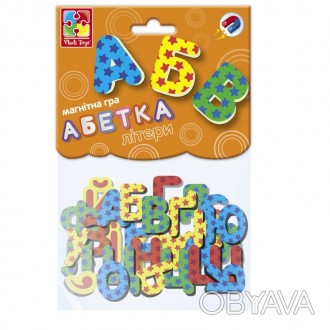 Магнитная игра Vladi Toys Азбука VT5900-02 включает в себя комплект букв, с помо. . фото 1