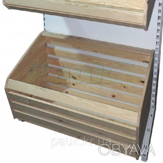 Дерев'яний хлібний кошик 510×946 мм
Дерев'яний кошик на хлібний стелаж Рістел. Р. . фото 1