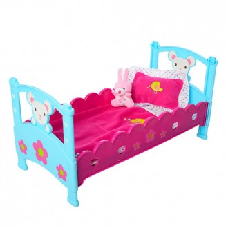 Ліжечко M 3836-07 для пупса,40 см, постіль, підгузник, пляшечка, соска, іграшка,. . фото 3