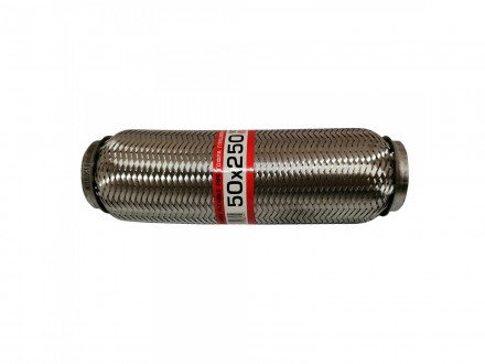 Гофра глушителя 50x250 3-х слойная усиленная Interlock (короткий фланец / нерж.с. Запорожье. фото 1