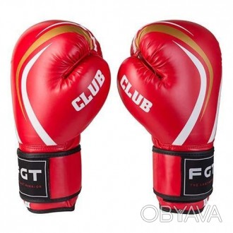 Боксерские перчатки CLUB FGT.Материал: Flex.Цвет: красный.Размер: 12oz.Производи. . фото 1